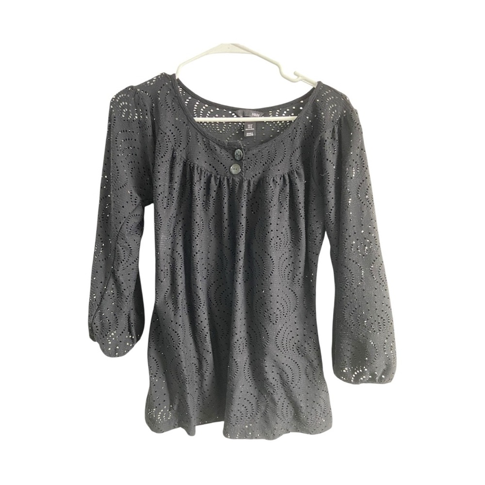 H&M Eyelet Boho Top — Size M